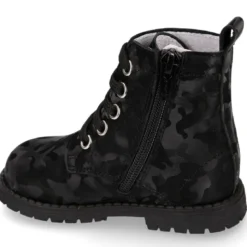 Botita ROCKERA niña cordones en piel tornasolada.