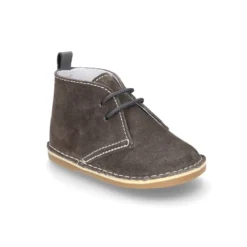 Botita Safari bebé con cordones y suela SUPER FLEXIBLE en piel serraje.