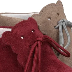 Botita safari bebé osito con suela súper flexible en piel serraje