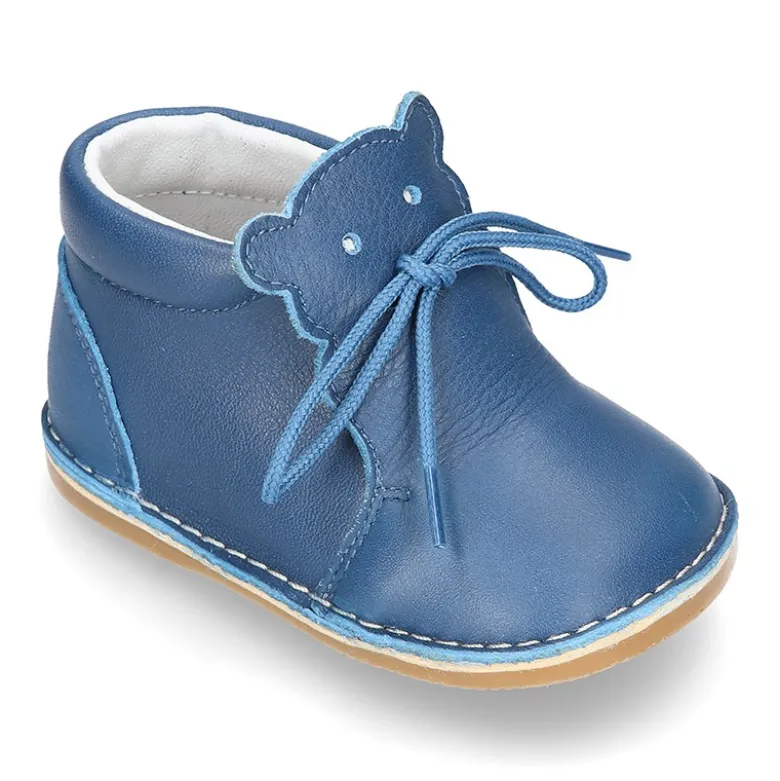 Botita Safari bebé OSITO con suela SUPER FLEXIBLE en piel napa extra suave.