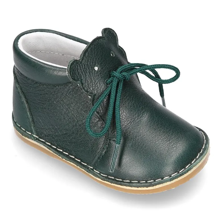 Botita Safari bebé OSITO con suela SUPER FLEXIBLE en piel napa extra suave.