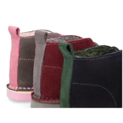 Botita safari niños cordones con BORREGO interior en piel serraje.