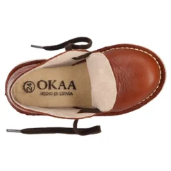 Botita safari niños para vestir con cordones en piel napa CUERO.