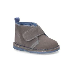 Botita safari niños sin cordones con BORREGO interior en piel serraje.