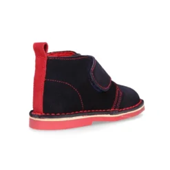 Botita safari niños sin cordones con BORREGO interior en piel serraje.