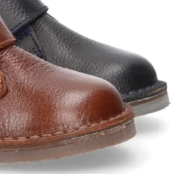 Botita safari niños sin cordones en piel.