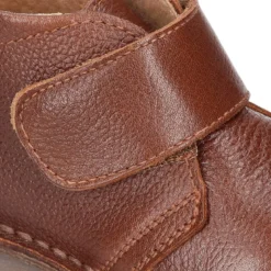 Botita safari niños sin cordones en piel.