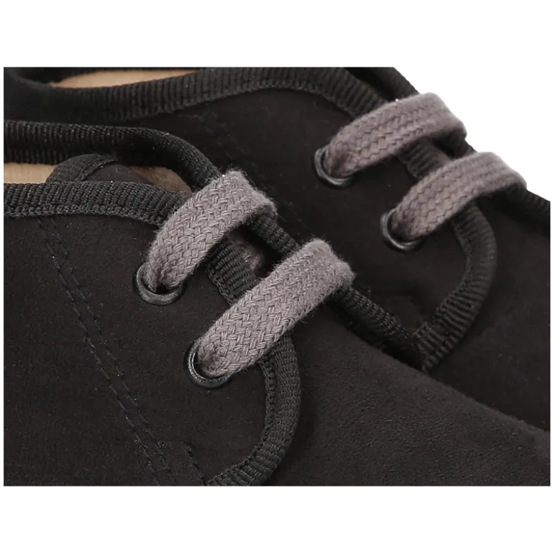 Botitas casual niños con cordones en Serratex NEGRO.