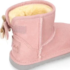 Botitas niña tipo Australianas niña en piel serraje con LAZO.