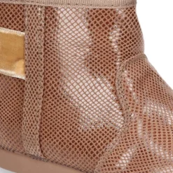 Botín niña con LAZO de terciopelo en Serratex estampado COBRA.