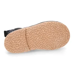 Botín niños con elástico y talonera GLITTER en piel serraje.