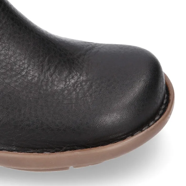 Botín niños SPORT con cremallera y suela súper flexible en piel.