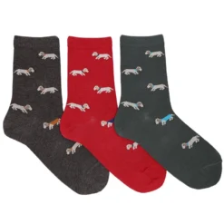CALCETÍN CORTO BORDADO CACHORROS DE CÓNDOR.