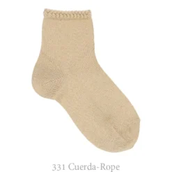 CALCETÍN CORTO CON PUÑO LABRADO PRIMAVERA CONDOR.