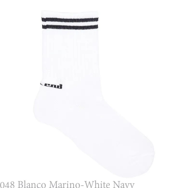CALCETÍN CORTO SPORT PUÑO RAYAS CONDOR.