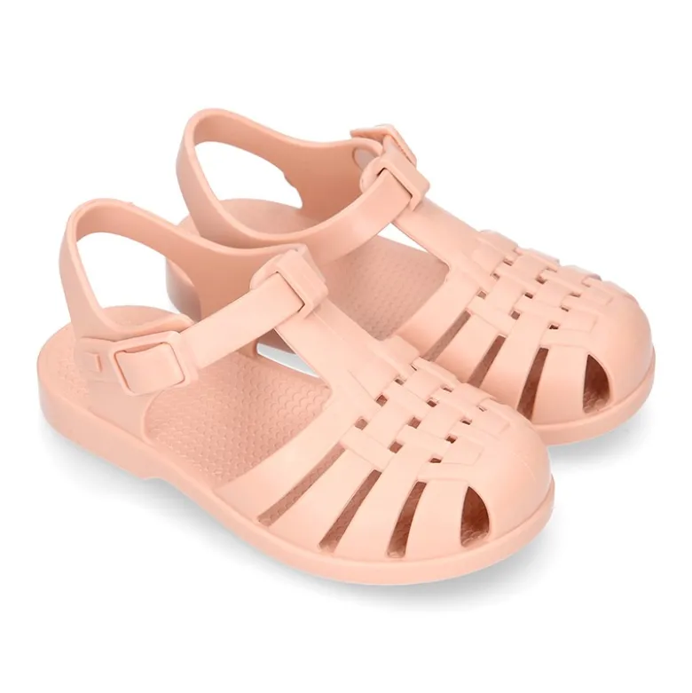 Cangrejera clásica niños colores SÓLIDOS con cierre CLIP para Playa y Piscina.
