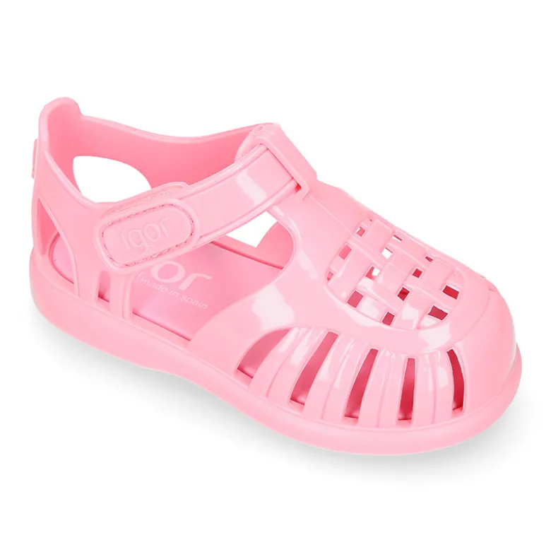 Cangrejera clásica niños en colores gloss con cierre adherente para Playa y Piscina.