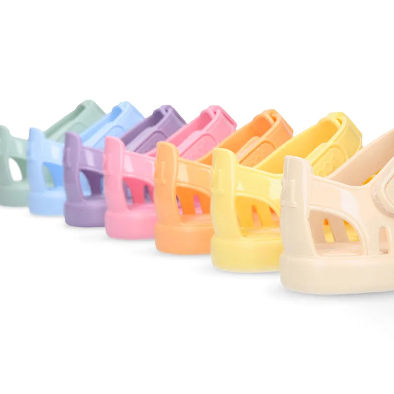 Cangrejera clásica niños en colores gloss con cierre adherente para Playa y Piscina.