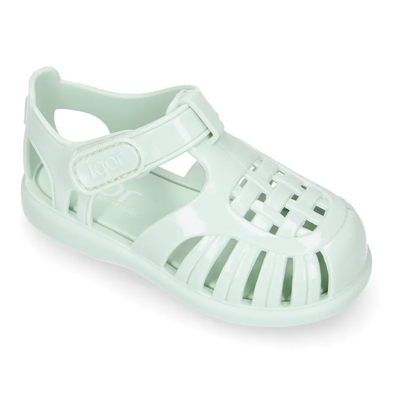 Cangrejera clásica niños en colores gloss con cierre adherente para Playa y Piscina.