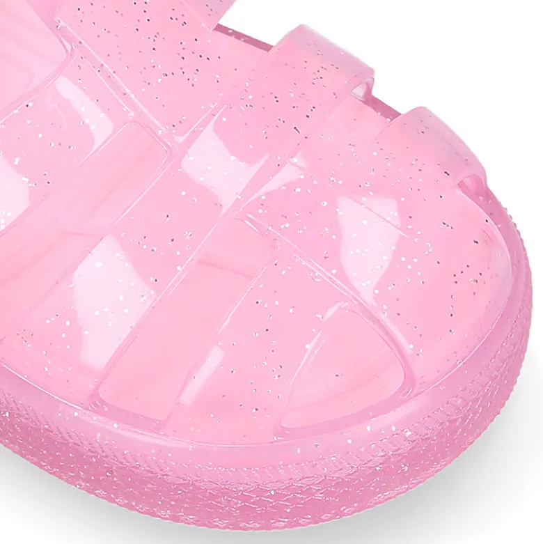Cangrejera niña con cierre adherente tipo tenis CRISTAL GLITTER para Playa y Piscina.