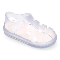 Cangrejera niña con cierre adherente tipo tenis CRISTAL GLITTER para Playa y Piscina.