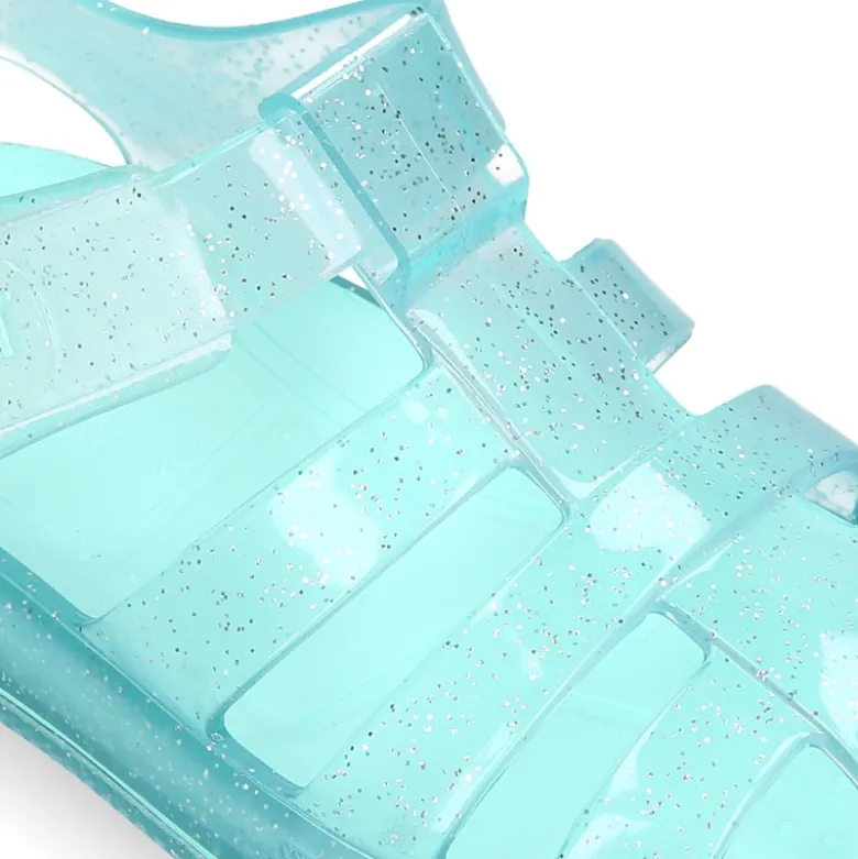 Cangrejera niña con cierre adherente tipo tenis CRISTAL GLITTER para Playa y Piscina.