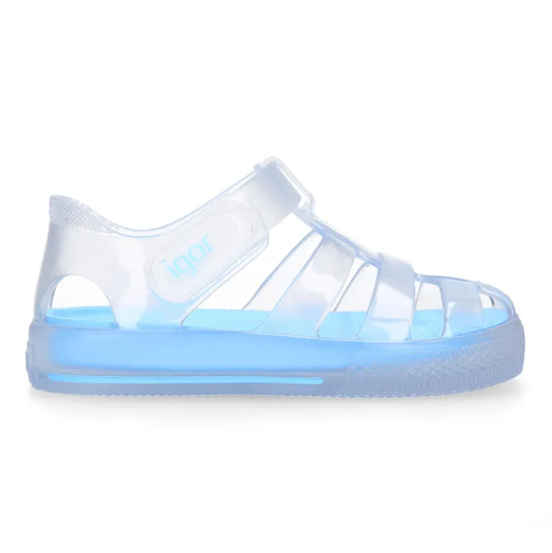 Cangrejera niños con cierre adherente tipo tenis CRISTAL para Playa y Piscina.