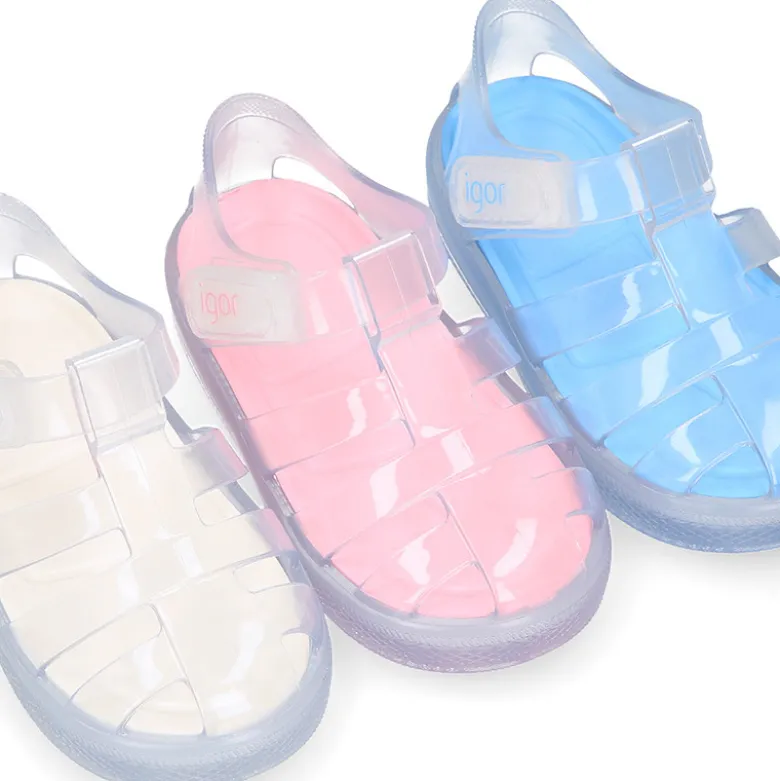 Cangrejera niños con cierre adherente tipo tenis CRISTAL para Playa y Piscina.