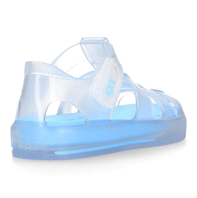 Cangrejera niños con cierre adherente tipo tenis CRISTAL para Playa y Piscina.