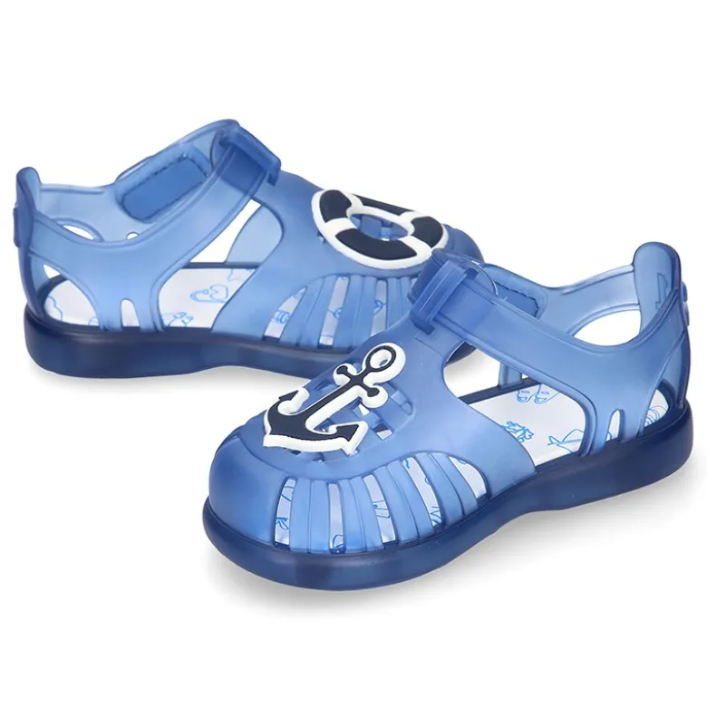 Cangrejera niños con diseño NÁUTICO y cierre adherente para Playa y Piscina.