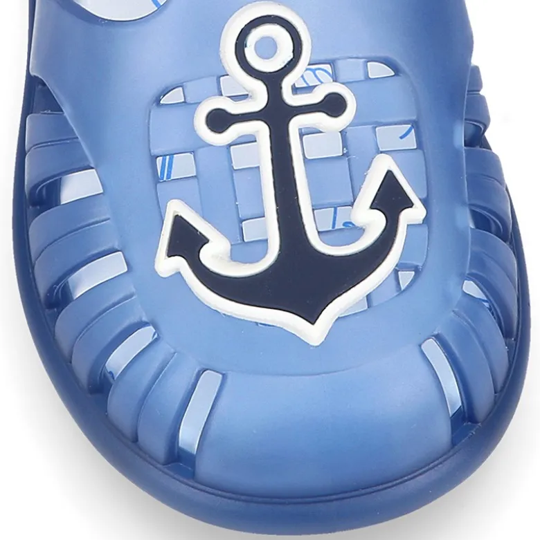 Cangrejera niños con diseño NÁUTICO y cierre adherente para Playa y Piscina.