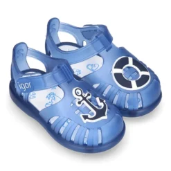 Cangrejera niños con diseño NÁUTICO y cierre adherente para Playa y Piscina.