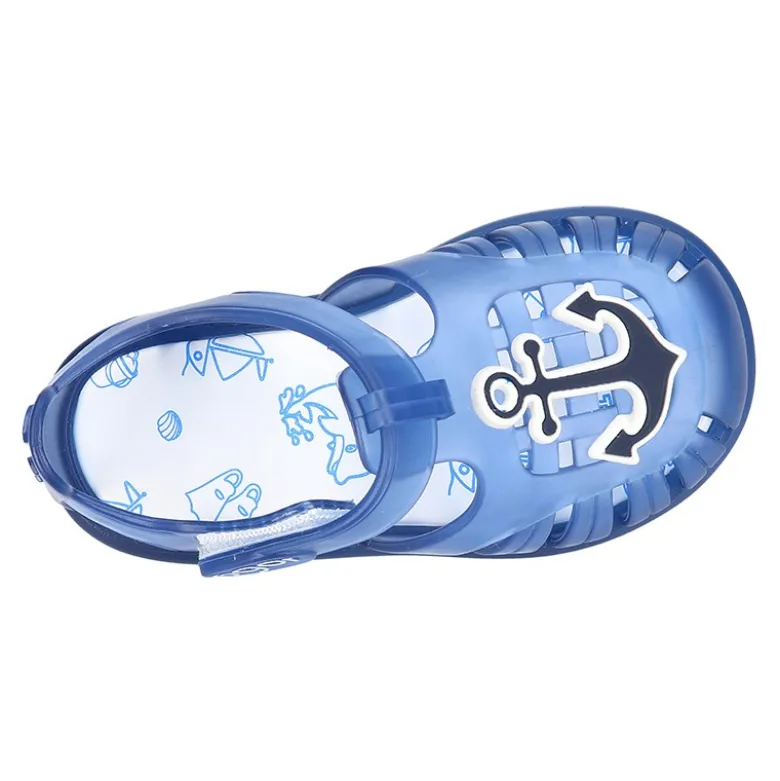 Cangrejera niños con diseño NÁUTICO y cierre adherente para Playa y Piscina.