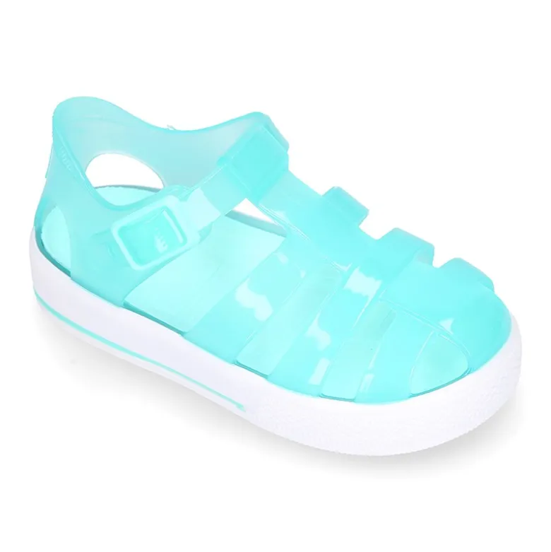 Cangrejera niños tipo tenis con botón clip para Playa y Piscina.