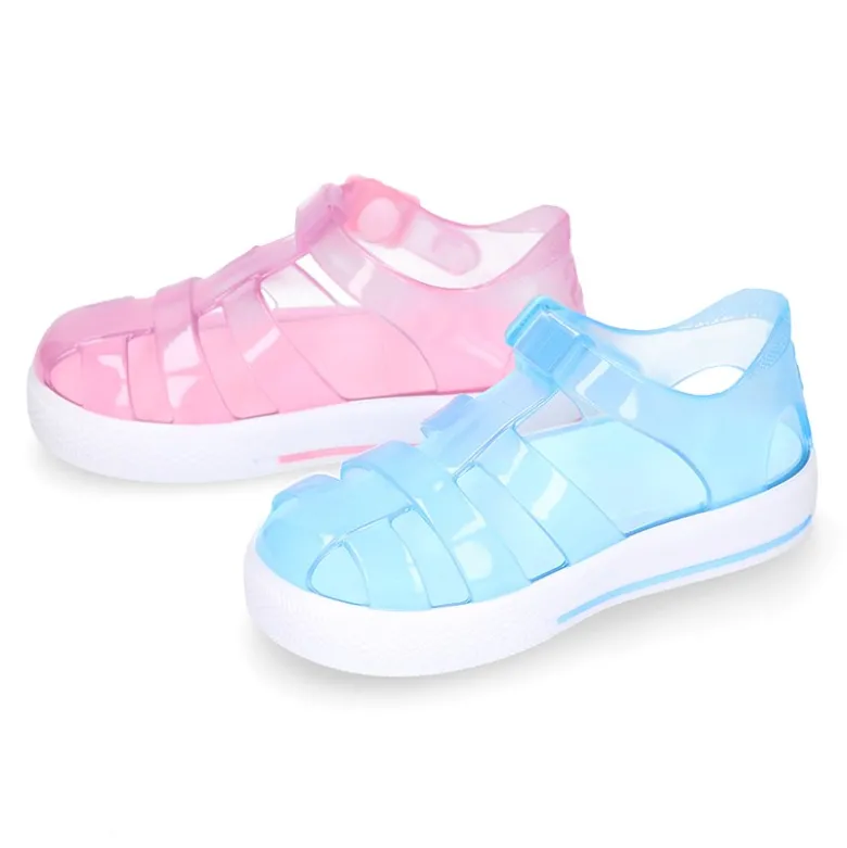Cangrejera niños tipo tenis con botón clip para Playa y Piscina.