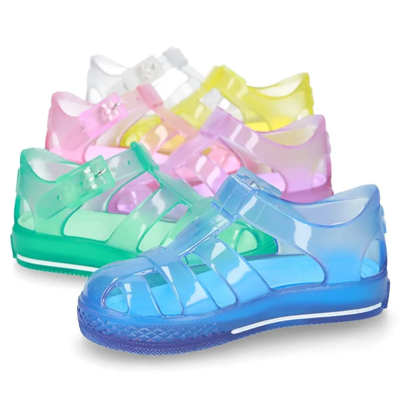 Cangrejera niño tipo TENIS TRANSPARENTE para Playa y Piscina.