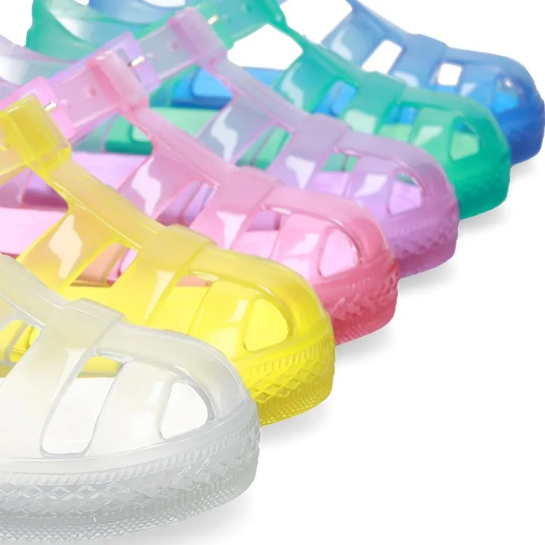 Cangrejera niño tipo TENIS TRANSPARENTE para Playa y Piscina.