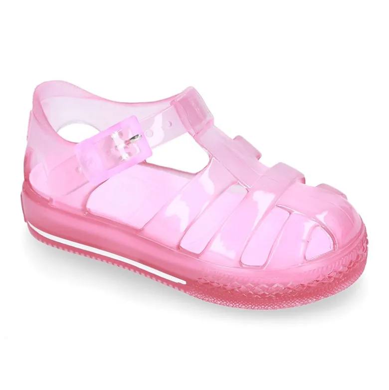 Cangrejera niño tipo TENIS TRANSPARENTE para Playa y Piscina.