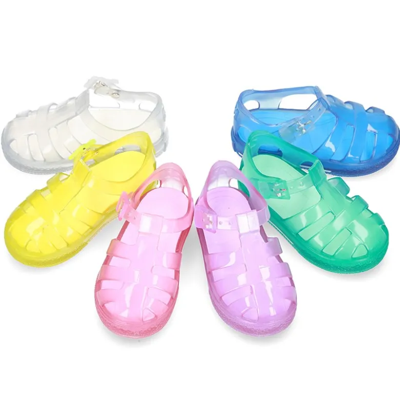 Cangrejera niño tipo TENIS TRANSPARENTE para Playa y Piscina.