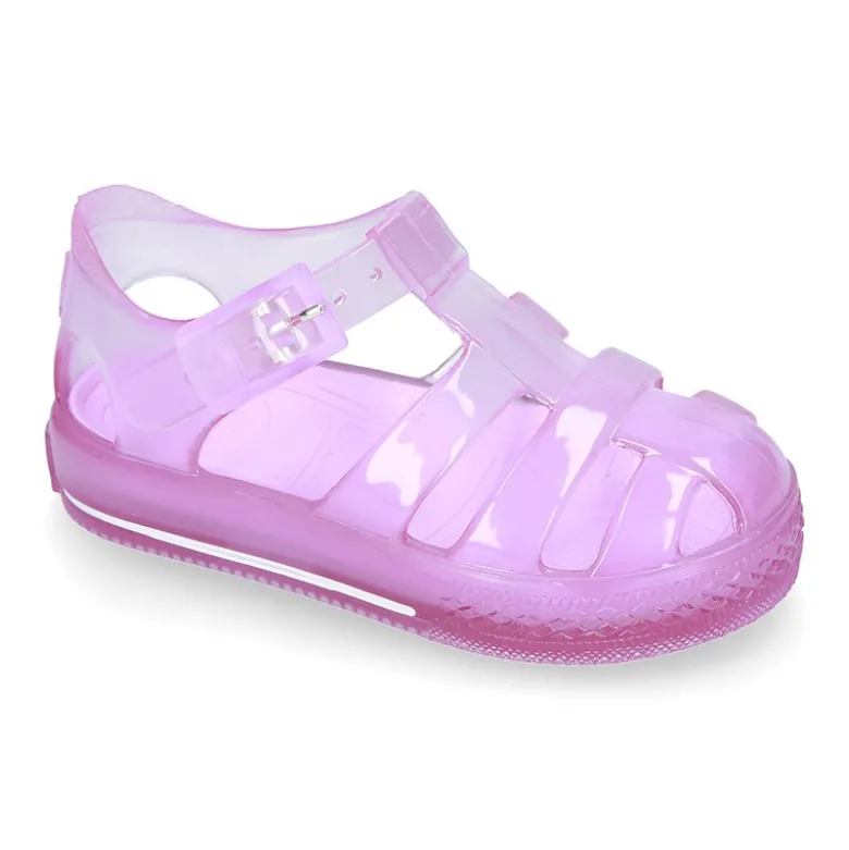 Cangrejera niño tipo TENIS TRANSPARENTE para Playa y Piscina.