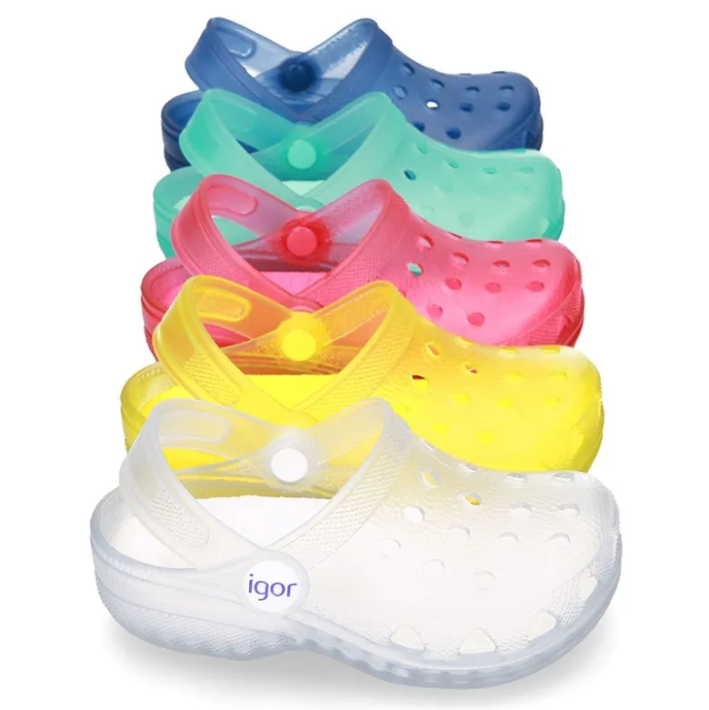 Cangrejeras niños clásicas tipo Zuecos para Piscina y Playa.