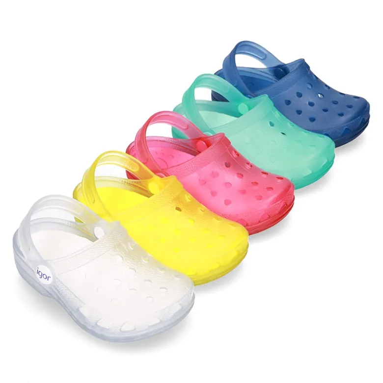 Cangrejeras niños clásicas tipo Zuecos para Piscina y Playa.