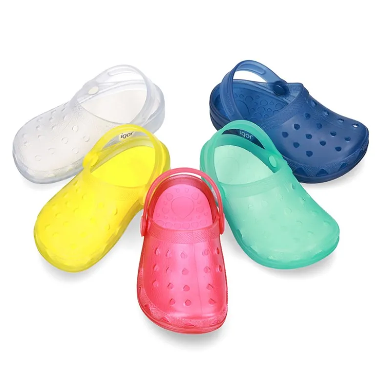 Cangrejeras niños clásicas tipo Zuecos para Piscina y Playa.