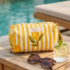 Colección Lemon Breeze Mediterráneo – Tote Bag + Neceseres Acolchados