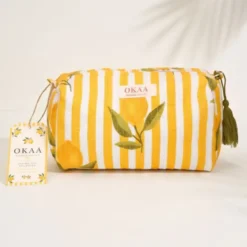 Colección Lemon Breeze Mediterráneo – Tote Bag + Neceseres Acolchados