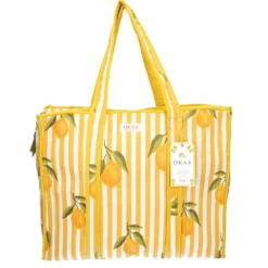 Colección Lemon Breeze Mediterráneo – Tote Bag + Neceseres Acolchados
