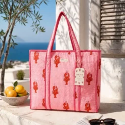 Colección Mediterránea Lobster – Tote Bag + Neceser Acolchado