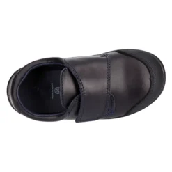 Colegial niños tipo Blucher sin cordones y con puntera reforzada en piel lavable.
