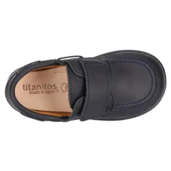 Colegial niño tipo Náutico piel lavable sin cordones.