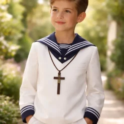 Cordón niño con Cruz de Madera para primera comunión.